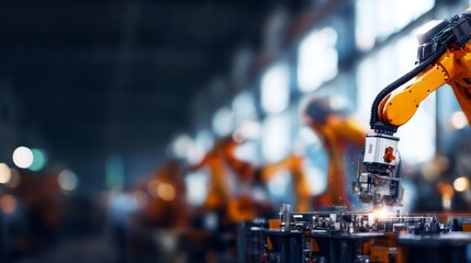 Advanced Robotic Arm in Manufacturing Facility for Precision Tasks