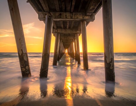 Pier sunset view