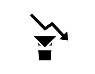 Declining indicator, downward trend