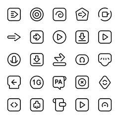 Motion Ready Lottie Bold Line Art Icon Sheet, Animated Vector Outline SVG Pack.