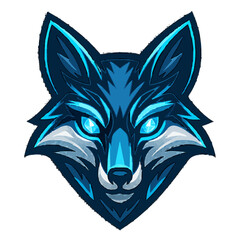 Fototapeta premium Fierce Blue Fox Esports Mascot Logo Illustration 