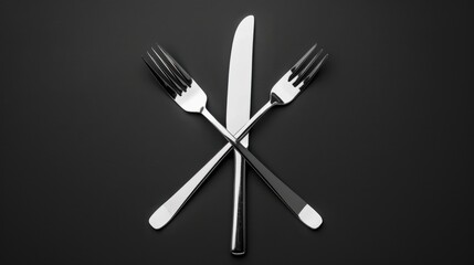 Fototapeta premium Dining & Restaurant Essentials: White Background Silverware, Dishware Settings & Meal-Time Tools