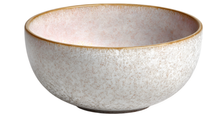 Ceramic Bowl with Crackle Glaze, isolated on transparent background