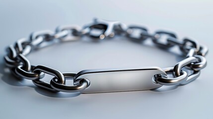 Obraz premium Close-Up of a Modern Medical ID Bracelet