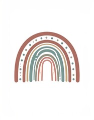 Simple, muted rainbow graphic design