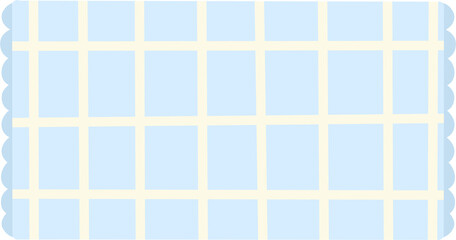 Blue Checkered Tablecloth Illustration – Picnic Mat or Kitchen Linen Fabric Design