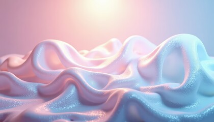 Obraz premium Abstract Fluid Wave Background Soft Pastel Colors