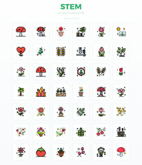 Unlock 42 LineFill PIXEL perfect vector icons inspired by Stem, optimized in 128x128 format for flawless display across all devices.