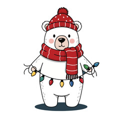 Polar Bear in Scarf