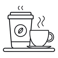 Coffee Cup and Hot Beverage Icon Vector Illustration