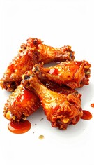 Crispy, saucy chicken wings