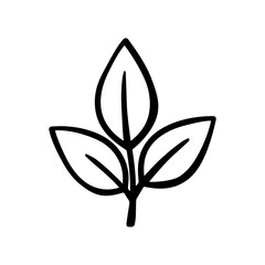 Leaves doodle vector icon