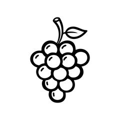 Grapes doodle vector icon