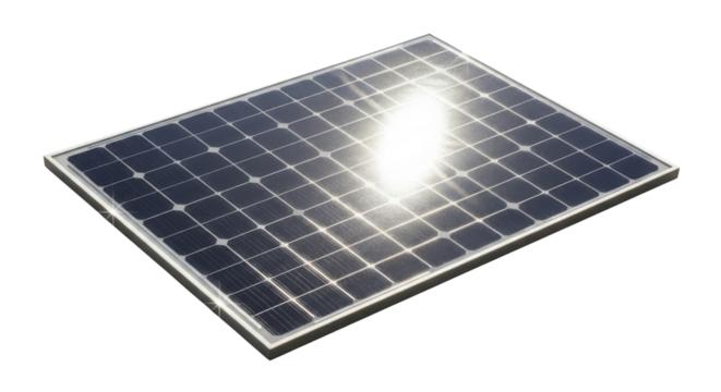 Solar panel for renewable energy isolated PNG with Transparent Background