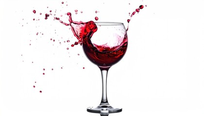 Red wine splashing from a glass (1)