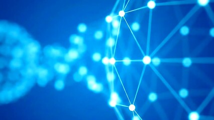 Abstract digital network connections and data transfer visualization. - Powered by Adobe