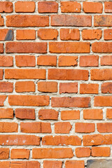 A brick wall with a white border