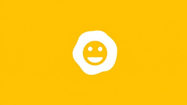 Smiling face fried egg graphic