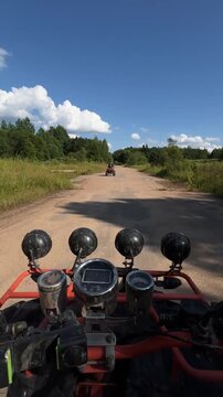 Enjoying an off-road adventure on a sunny day