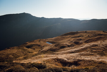 Serene Mountain Landscape with Rolling Hills