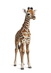 Baby Giraffe Standing Still.