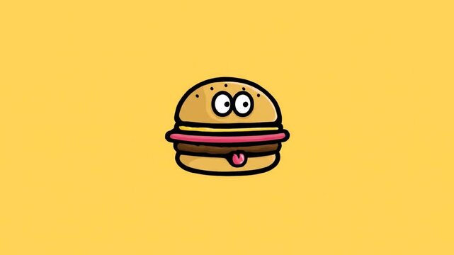 Cartoon burger illustration