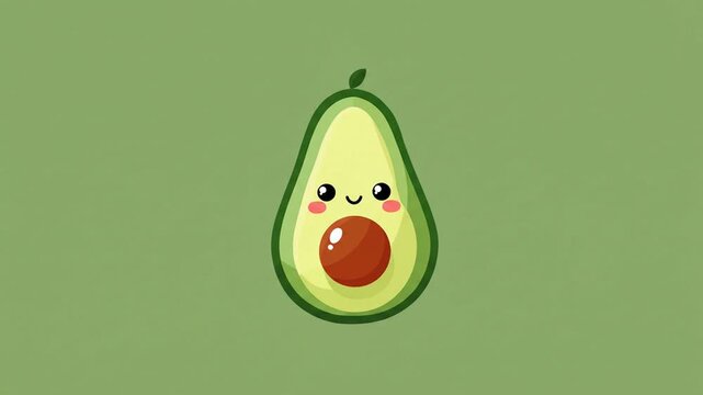Cute avocado illustration