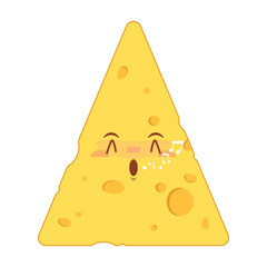 cheese whistling face cartoon cute