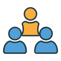 Team Collaboration People Color Icon for Office Productivity