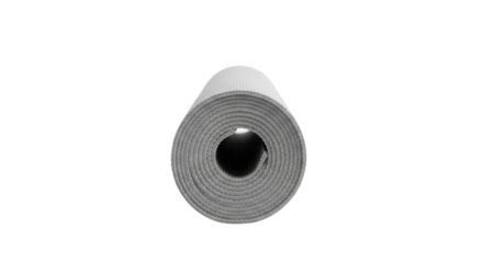 Roll of gray paper seen from the end for crafts and creations isolated PNG with Transparent Background