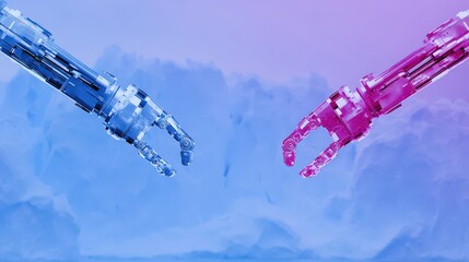 High-tech robot arms frozen mid-task, USA China conflict
