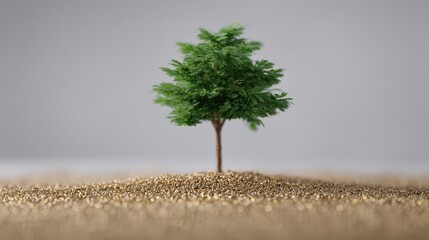 Illustration of seed growing into wealth tree, Financial independence