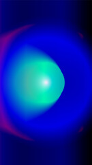 Dark Core Cyan and Blue Glowing Orb Vertical Background - Mysterious Sci-Fi Design