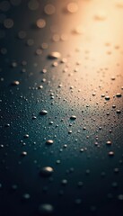 Obraz premium Water Droplets on Surface Abstract Background