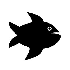 colorful fish for kids book clipart element printable black silhouette.eps