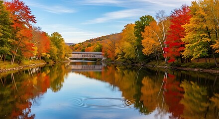 Autumnal Landscape Reflection.