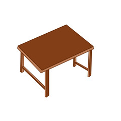 wooden table element clipart useful for office school writing projects.eps
