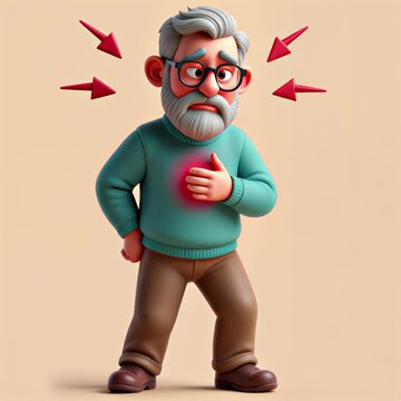Animation material for heart attacks in the elderly