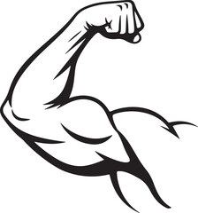Obraz premium Bold Flexed Bicep & Arm Muscle Vector Graphic