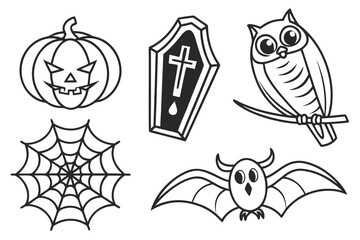 Black silhouette icon set vector illustration of pencils for book design