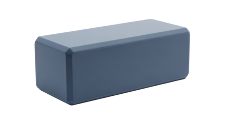 Blue geometric block isolated PNG with Transparent Background