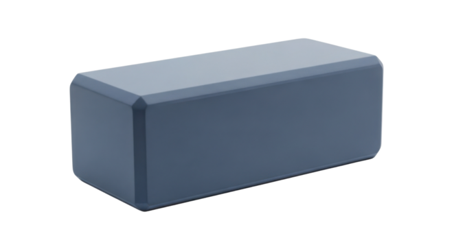 Blue geometric block isolated PNG with Transparent Background