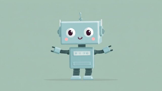 Friendly robot illustration