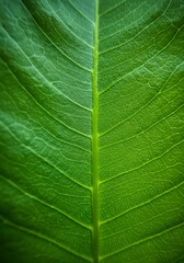 Obraz premium Closeup of a vibrant green leaf