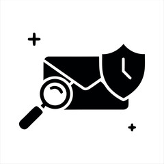 A simple black envelope mail icon representing email, messages, or contact. Ideal for standalone use in apps, websites, or print.