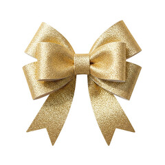 Shiny gold glitter bow for decoration