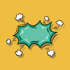 Colorful Comic Speech Bubble with Pop Art Explosion Effect