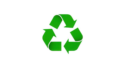 Fototapeta premium Recycle symbol logo isolated PNG with Transparent Background