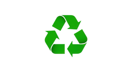 Recycle symbol logo isolated PNG with Transparent Background