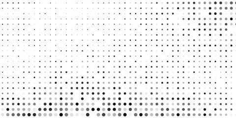 Modern dotted abstract mesh halftone gradient texture. Vanishing polka dot abstract simple modern art